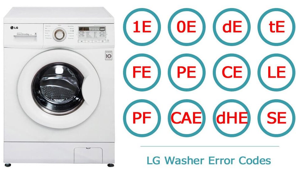 خطا های ماشین لباسشویی ال جی